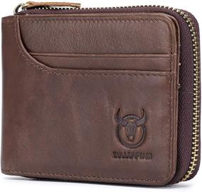 img 4 attached to Premium Leather Wallets with Antimagnetic Blocking - Essential Men's Accessories