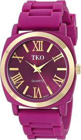 img 4 attached to ⌚ Стильные женские часы TKO Purple Silicone Boyfriend с кварцевым механизмом - Milano III