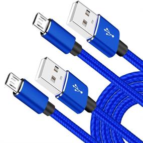 img 4 attached to 🔌 High-Speed Braided Micro USB Cable for Charging Fire 7 HD 8 Tablets, Oasis e-Reader, MP3, Samsung Galaxy S7 – Smart TV Sticks, Roku, S6, 2 Pack 6.6 Ft – Android Power Charger Cord
