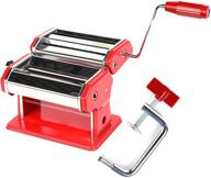 🍝 houseables stainless steel pasta maker machine: adjustable roller, hand crank, noodle cutter & press - ideal for lasagna, spaghetti, fettuccine, and clay making logo