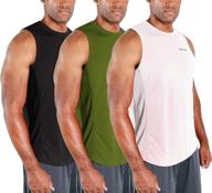 enhance your gym performance with devops 3 pack men's sleeveless dri fit muscle shirts logo