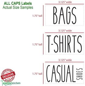 img 2 attached to 👕 Talented Kitchen 134 Closet, Clothing & Shoes Labels. 134 All Caps Label Sticker. Water Resistant Labels. Decals for Storage Organization in Bins, Baskets & Containers (Set of 134-Closet Clothing & Shoes)