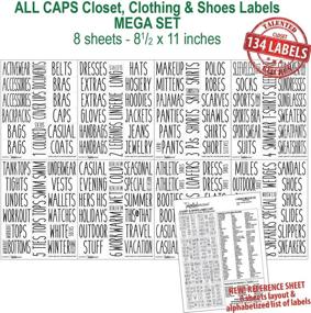 img 3 attached to 👕 Talented Kitchen 134 Closet, Clothing & Shoes Labels. 134 All Caps Label Sticker. Water Resistant Labels. Decals for Storage Organization in Bins, Baskets & Containers (Set of 134-Closet Clothing & Shoes)