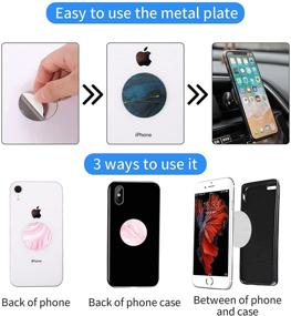 img 2 attached to 📱 MR. YLLS Phone Metal Plate: Universal Stylish Pattern Replacement Sticker for Magnetic Mounts with 3M Adhesive - No Color Fade Car Cradle-Less Disc