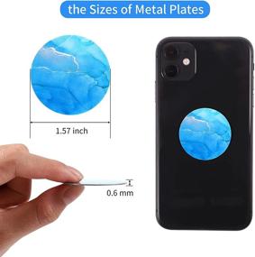 img 1 attached to 📱 MR. YLLS Phone Metal Plate: Universal Stylish Pattern Replacement Sticker for Magnetic Mounts with 3M Adhesive - No Color Fade Car Cradle-Less Disc