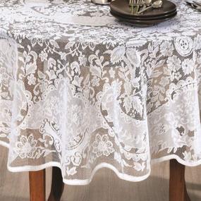 img 4 attached to Enhance Your Décor with AdonisUSA Alteza Tablecloth's Beautiful Floral Design