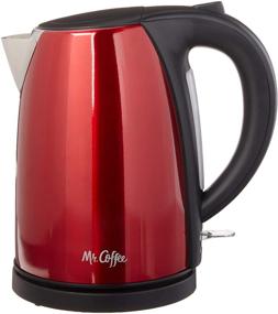 img 2 attached to Efficient Boiling & Stylish Design: Mr. Coffee Stainless Steel Electric Kettle in Striking Red