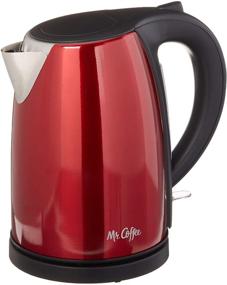 img 4 attached to Efficient Boiling & Stylish Design: Mr. Coffee Stainless Steel Electric Kettle in Striking Red