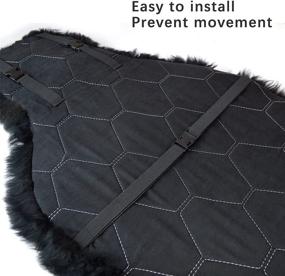 img 1 attached to 🚗 Gracefur Genuine Australia Sheepskin Car Seat Cover - Premium Long Wool Front Seat Cover for Car, Truck, SUV, or Van - Black Luxury 1 Piece