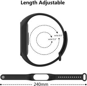 img 2 attached to 📿 Ткайзинг силиконовый ремешок браслеты/браслеты на запястье, совместимые с Xiaomi Mi Band 6/Mi Band 5 – для мужчин и женщин (не подходит для Mi1/2/3/4)