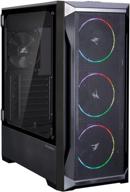 🖥️ korpus komp'iutera zalman z8 ms middle tower atx - улучшенная вентиляция с металлической панелью, rgb-вентиляторами, раздвижным закаленным стеклянным окном, usb 3.0, черный логотип