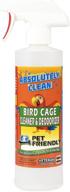 🐦 эффективное и безопасное средство для чистки клетки для птиц: абсолютно чистое удивительное средство для распыления/влажной очистки, произведенное в сша. логотип