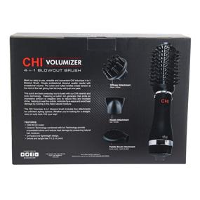 img 3 attached to 💨 Black CHI 4-in-1 Blowout Brush with Ceramic and Ion Technology: Volumizer