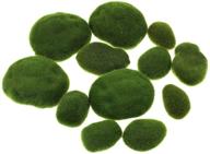 🌿 12-piece assorted artificial moss rocks for floral arrangements, fairy gardens, terrariums, and crafting – decorative faux stones for enhanced landscapes logo