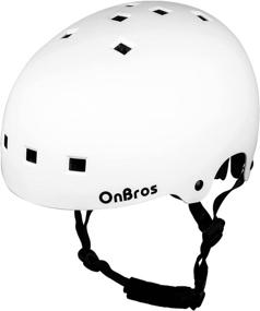 img 4 attached to 🛹 OnBros Skateboard Bike Helmet, Dual Certified Multi-Sports Helmet for Skateboarding, Cycling, Skating, Roller Skates, Scooter - Adjustable Helmet for Women, Men, and Youth