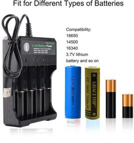 img 2 attached to Efficient 18650 Battery Charger for Multiple 🔋 Li-ion Batteries, 4 Bay Charging Dock (Battery not Included)