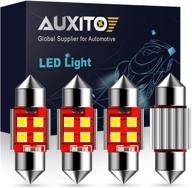 лампы auxito canbus без ошибок led: белые ксеноновые заменители для карты, купола, регистрационных знаков - пакет из 4 штук с чипсетом 4-smd 3030 31 мм (1,25 дюйма) de3175 de3021 фестун (пакет из 4) логотип