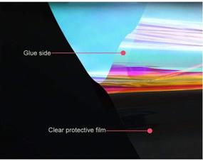 img 3 attached to 🌈 17.7"x78.7" Солнечная Хамелеонская оконная пленка - Иридесцентная прозрачная пленка с радужным эффектом, голографическая самоклеящаяся солнечная пленка для оформления стекла в квартире в медно-бронзовых тонах.