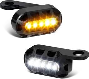 img 4 attached to QUASCO Led Motorcycle Turn Signals Switchback Mini Blinkers Universal Handlebar Marker Light Compatible With Harley Kawasaki Honda Triumph