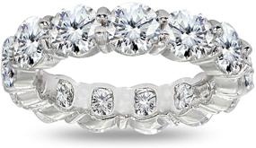 img 3 attached to Sterling Silver Zirconia Stackable Wedding