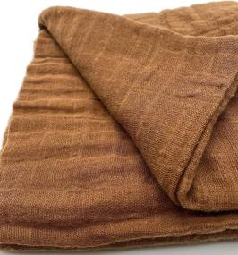 img 3 attached to 👶 Adorable New York Cotton Muslin Swaddle Baby Blankets Set of 2 (Tan/Chocolate) - Enhanced SEO