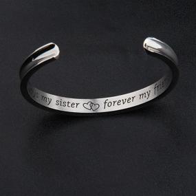 img 3 attached to Zuo Bao Sister Bracelet - A Timeless Hair Tie Bracelet for a Forever Friend: Perfect Sister in Law Gift, or Sister of the Groom Cuff Bangle Bracelet