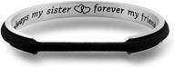 zuo bao sister bracelet - a timeless hair tie bracelet for a forever friend: perfect sister in law gift, or sister of the groom cuff bangle bracelet logo