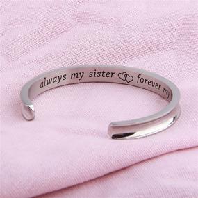 img 2 attached to Zuo Bao Sister Bracelet - A Timeless Hair Tie Bracelet for a Forever Friend: Perfect Sister in Law Gift, or Sister of the Groom Cuff Bangle Bracelet