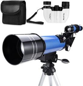img 1 attached to 🔭 MaxUSee 70mm Refractor Telescope with 8X21 Compact HD Binoculars: Ideal for Kids, Astronomy Beginners, Bird Watching, and Sightseeing