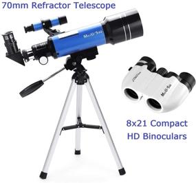 img 3 attached to 🔭 MaxUSee 70mm Refractor Telescope with 8X21 Compact HD Binoculars: Ideal for Kids, Astronomy Beginners, Bird Watching, and Sightseeing
