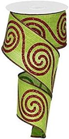 img 2 attached to Swirl Christmas Ribbon Green RG0140970 Crafting