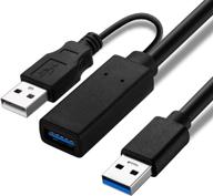 🔌 25 футовый активный кабель usb3.0 - nc xqin superspeed usb 3.0 активный повторитель типа a мужской к женскому для внешнего жесткого диска, usb-камеры, принтера, сканера, мыши, клавиатуры и не только логотип