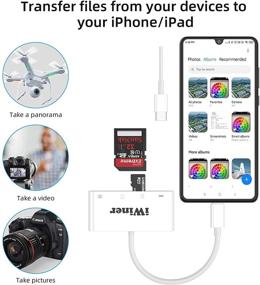 img 1 attached to 🔌 iWiner 4-in-1 USB C to SD Card Reader - Thunderbolt 3 Compatible for MacBook Pro/Air, iMac, iPad Pro, Android - Supports TF/SD/Micro SD/SDXC/SDHC/MMC/RS-MMC/Micro SDXC