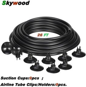 img 2 attached to BOTARO Aquarium Airline Tubing 3/16 Inch, 26 Feet Flexible Tubing with 9 pcs Suction Cups Airline Tubing Clips/Holders for Aquarium,Fish Tank, Black - Enhanced SEO-Friendly Product Name