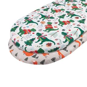 img 3 attached to 🎄 ALVABABY Christmas Stretchy Changing Pad Covers 2 Pack: Soft and Light Baby Cradle Mattress for Boys and Girls – Festive Bassinet Sheet for Holiday Delight - 2CZE09