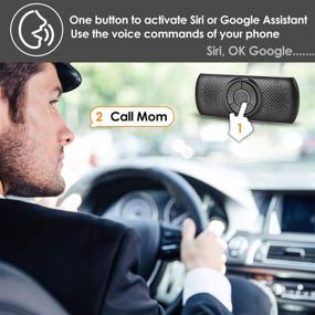 img 1 attached to 🔊 Portable Bluetooth Speaker for Car, Home, and Outdoor - TIANSHILI Wireless Handsfree Speakerphone with Stereo Sound, Enhanced Bass, Built-in Mic, TF Card Player, and Google Assistant Voice Command