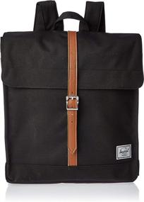 img 4 attached to Herschel Backpack Black Synthetic Leather Outdoor Recreation