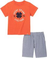 👕 lucky sets khq short yellow boys' clothes logo