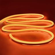 🟠 meijiajia neon led strip light: flexible 16.4ft waterproof ribbon for indoor/outdoor decor - orange logo