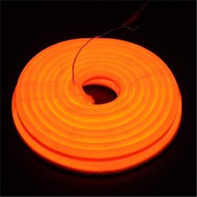 img 3 attached to 🟠 Meijiajia Neon LED Strip Light: Flexible 16.4ft Waterproof Ribbon for Indoor/Outdoor Decor - Orange