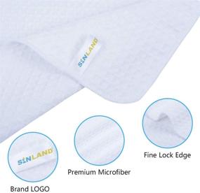 img 2 attached to SINLAND Microfiber Kitchen Dish Towel Hand Towel and All Kitchen Cleaning Cloth Quick Drying Waffle Weave 16inch X 24inch(3 Pack White): The Ultimate Kitchen Cleaning Solution!