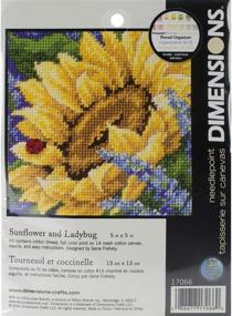 img 1 attached to Dimensions Needlecrafts Needlepoint Sunflower Ladybug