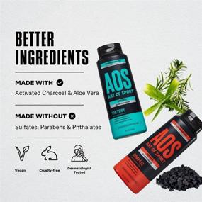 img 1 attached to 🚿 Art of Sport Activated Charcoal Body Wash for Men (2-Pack) - Victory Scent - Cool Eucalyptus Fragrance - Natural Botanicals Tea Tree Oil, Aloe Vera - Intensely Moisturizing - Sulfate Free - 16 fl oz: Ultimate Cleansing and Refreshment for Men