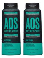 🚿 art of sport activated charcoal body wash for men (2-pack) - victory scent - cool eucalyptus fragrance - natural botanicals tea tree oil, aloe vera - intensely moisturizing - sulfate free - 16 fl oz: ultimate cleansing and refreshment for men logo