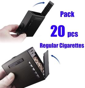 img 2 attached to 🐉 Dragon Cigarette Case: Portable Full Pack Holder with Rechargeable USB Lighters for King & Regular Size 20pcs Cigarettes - Windproof & Flameless