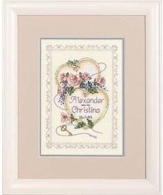 img 2 attached to 💑 United Hearts Wedding Record by Dimensions Needlecrafts: Counted Cross Stitch Masterpiece for Cherished Memories