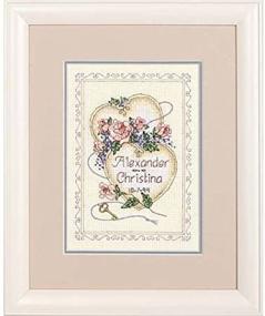 img 4 attached to 💑 United Hearts Wedding Record by Dimensions Needlecrafts: Counted Cross Stitch Masterpiece for Cherished Memories