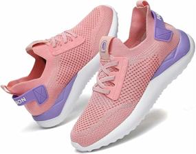 img 2 attached to Running Walking Sneakers Breathable Lightweight Women's Shoes for Athletic