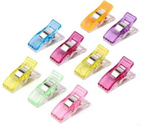 img 1 attached to 🧵 Pack of 50 Assorted Colors Multipurpose Sewing Clips in Convenient Box Package for Quilting