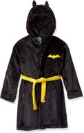 🦇 superhero style: dc comics toddler boy batman hooded robe for playtime adventures! logo